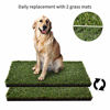 Picture of HQ4us Dog Grass pad with Tray Large Dog Litter Box Toilet 34×23, 2×Artificial Grass for Dogs ,Pee pad, Realistic, Bite Resistance Turf, Less Stink, Potty for Balcony,