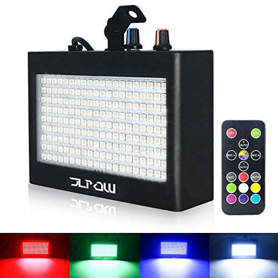 Picture of Strobe Light, JLPOW Ultra Bright RGB LED Strobe Lights (Metal Case) , Sound Activated and Remote Control, Speed Adjustable Mini Flash Stage Lighting, Best for DJ Christmas Party Bar Show Disco Dance