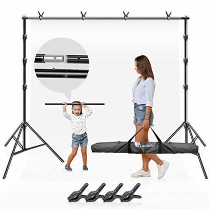 Picture of LimoStudio 10 x 9.6 ft. Dimension Frame Muslin Backdrop Stands, Background Support System with Photo Spring Clamp and Carry Case Bag, AGG3012