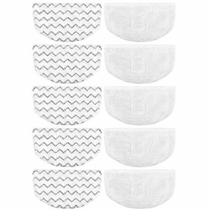 Picture of Extolife 10 Pack Steam Mop Replacement Pads for Bissell Powerfresh Steam Mop 1940 1806 1544 1440 2075 2685A 2814 Series, Model 19402 19404 19408 19409 1940A 1940F 1940Q 1940T 1940W B0006 B0017 2075A