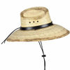 Picture of Mexican Palm Leaf Straw Lifeguard Sun Hat w/Chin Strap & Vented Crown