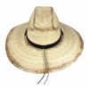 Picture of Mexican Palm Leaf Straw Lifeguard Sun Hat w/Chin Strap & Vented Crown