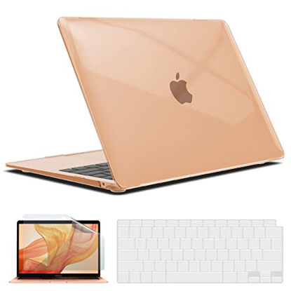 Picture of IBENZER New 2021 MacBook Air 13 inch Case M1 A2337 A2179 A1932, Hard Shell Case & Keyboard Cover & Screen Film for Apple Mac Air 13 Retina Display with Touch ID (2018-2021), Crystal Clear, AT13CYCL+2