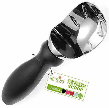 Picture of Spring Chef Ice Cream Scoop with Comfortable Handle, Black