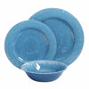 Picture of Laurie Gates Mauna Round Melamine Dinnerware Set, Service for 4 (12pc), Light blue