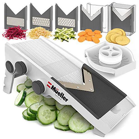 Picture of Mueller Austria Multi Blade Adjustable Mandoline Cheese/Vegetable Slicer, Cutter, Shredder with Precise Maximum Adjustability