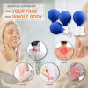 Picture of 4 PCS Glass Facial Cupping Set | Silicone Vacuum Suction | Cupping Massage Therapy | A Kit For Anti Cellulite, Anti Wrinkle and Instantly Ageless Skin | For Eyes, Face and Body