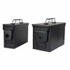 Picture of Redneck Convent RC Black Waterproof Ammo Box Military Metal Storage Box Set - 30 and 50 Cal Large Ammo Storage Containers with Flip Top