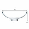 Picture of CYS Excel Glass Decorative Bowl (H:4.5" D:12") | Fruit Display Bowl | Terrarium Bowl | Kitchen Table Centerpiece | Footed Pedestal Bowl