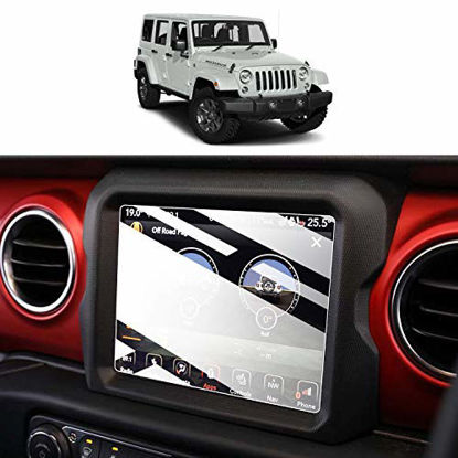 Picture of Screen Protector Foils for 2018-2021 Wrangler JL 2020 2021 Gladiator JT Navigation Display Tempered Glass 9H Hardness Anti Glare & Scratch HD Clear Jeep LCD GPS Touch Screen Protective Film (2018-2020 8.4In)