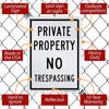 Picture of SmartSign Private Property - No Trespassing Sign | 10" x 14" Engineer Grade Reflective Aluminum