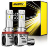 Picture of AUXITO H11 LED Headlight Bulbs 12000lm Per Set 6500K Cool White Wireless H8 H9 Headlight LED Bulb, Pack of 2