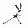 Picture of Mowind Foldable Alto Saxophone Stand Stainless Steel Sax Stand Holder Portable Saxophone Bracket Adjustable Stand with Leather Bag