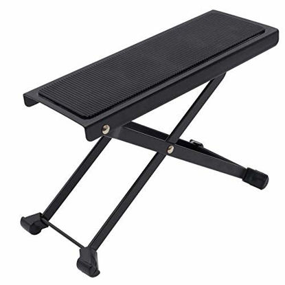 Picture of EASTROCK Guitar Foot Stool Height Adjustable Folding Foot Rest Made of Solid Iron Guitar Foot Stand For Classical Guitar