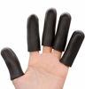 Picture of Povihome Black Finger Protectors, Finger Cots, Moisturizing Thumb and Finger Covers - New Thick Version - Elastic Cracked Finger Sleeves to Protect Cracked, Peel Finger and Other Finger Pain