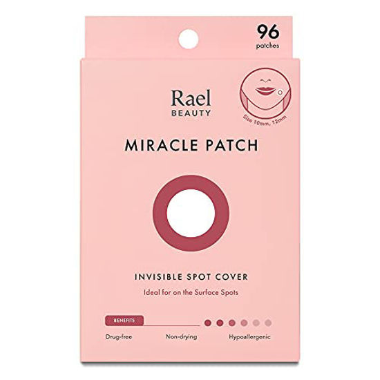 Picture of Rael Acne Pimple Healing Patch - Absorbing Cover, Invisible, Blemish Spot, Hydrocolloid, Skin Treatment, Facial Stickers, Two Sizes 10mm & 12mm (96 Count)