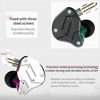 Picture of KZ ZSN Earphone with 1BA and 1DD, KZ High Fidelity in Ear Earbuds High Resolution in Ear Monitor Headphone 0.75mm 2 pin Cable, Noise Cancelling KZ Headphone (Black, with Mic)