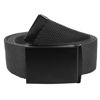 Picture of Gelante Fully Adjustable Canvas Web Belt with Black Flip Top Buckle 50'' Long (3 Pack: Black, Beige, White)