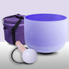 Picture of ENERGYSOUND Frosted B Note Crown Chakra Purple Colored Quartz Crystal Singing Bowl 8" carrier included (receive it in one week after shipping)