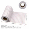 Picture of Clear Vinyl Transfer Paper Tape Roll 6" x 50 Feet Clear w/Red Alignment Grid - Application Transfer Tape Perfect for Self Adhesive Vinyl for Signs Stickers Decals Walls Doors & Windows