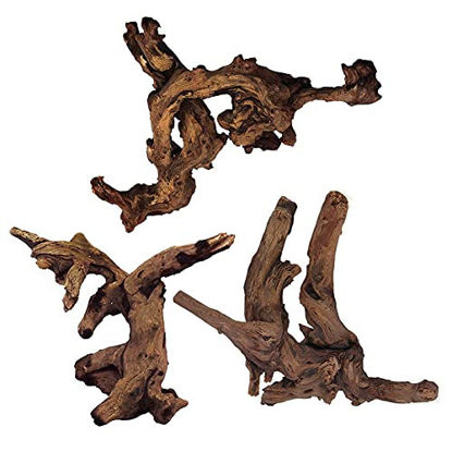 Picture of Hamiledyi Driftwood for Aquarium,Natural Trunk Driftwood Assorted Branches Reptiles Terrarium Ornament Fish Tank Decoration(3 Pcs)