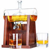 Picture of Jillmo Whiskey Decanter Set, 1250ml Whiskey Decanter with 2 Whiskey Glasses