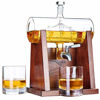 Picture of Jillmo Whiskey Decanter Set, 1250ml Whiskey Decanter with 2 Whiskey Glasses