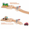 Picture of Orbrium Toys 68 Pcs Wooden Train Track Expansion Pack Compatible with Thomas Wooden Train, Brio, Thomas The Tank Engine