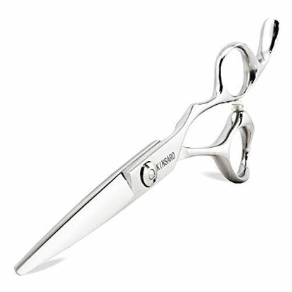 Picture of 5.5" Barber scissors Hair scissors Professional Hair Shears Cutting Shears Japan 440C Silvery Convex Blades Kinsaro