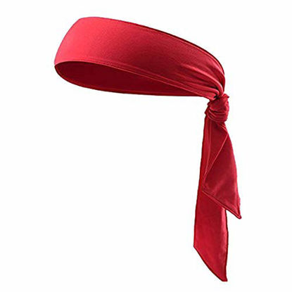 Picture of Quickly Dry Sports Headband for Women Men,Moisture Wicking Sweat Hair Band Stretch Sweatband Head Tie Scarf Wrap Bandana for Tennis Running Workout Yoga Gym Cycling Fitness Under Helmet Liner Headwear