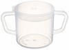 Picture of Sammons Preston - 38483 Independence Two-Handled Cup, for Hot or Cold Beverages, Translucent Polypropylene with Two Lids, BPA Free Mug, 8 Ounces