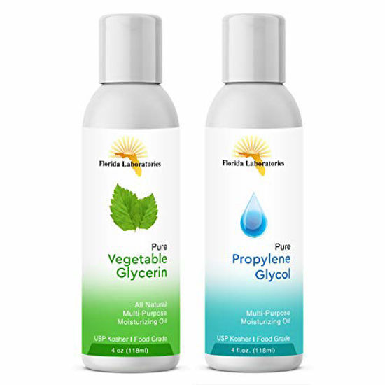 Picture of 2-4oz Vegetable Glycerine & Propylene Glycol USP Kosher VG PG 99.9% Pure Food Grade