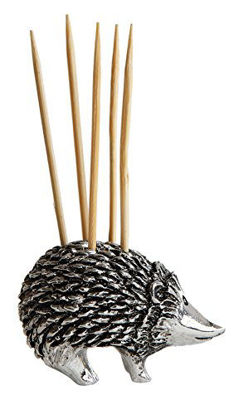 Picture of Creative Co-Op Hedgehog Holder with Toothpicks, Silver