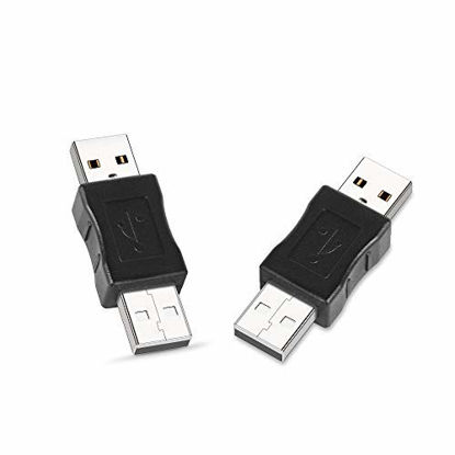 Picture of Electop USB Male to USB Male Gender Changer Adapter Coupler Converter (2 Pack)