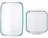 Picture of Pyrex 2Piece Basics Value Pack1-Basics 8"/2 dish1-Basics 3 Quart Oblong Bake Dish, 2.2, Clear