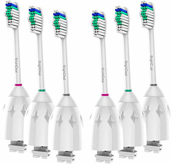 Picture of BrightDeal Replacement Toothbrush Heads for Philips Sonicare Essence Xtreme Elite Advance CleanCare E Series Electric Toothbrush Handle, 6 Pack