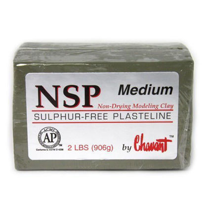 Picture of Chavant NSP Medium Oil Based Sulfur Free Sculpting Clay - Green (2 lbs.)