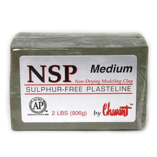 Picture of Chavant NSP Medium Oil Based Sulfur Free Sculpting Clay - Green (2 lbs.)