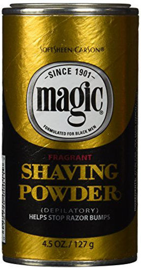 Picture of SoftSheen-Carson Magic Razorless Shaving for Men, Magic Shaving Powder with Fragrance, Coarse Textured Beards, Formulated for Black Men, Depilatory, Helps Stop Razor Bumps, Since 1901, 4.5 oz