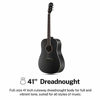 Picture of Donner Black Acoustic Guitar for Beginner Adult Full Size Dreadnought Acustica Guitarra Starter Bundle Kit with Gig Bag Strap Tuner Capo Pickguard String 4 Picks Cloth, Right Hand 41 Inch, DAG-1B