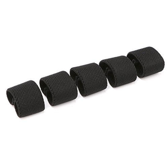 Picture of JASGOOD Nylon Canvas Web Belt Elastic Loop Keeper for 1.5inch Wide Belt 5 of Set(1.5 Inch Wide,Black)