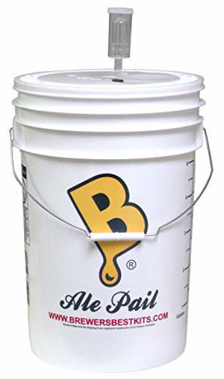 Picture of 6.5 Gallon Fermenting Bucket with Grommeted Lid and 3-piece Airlock