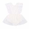 Picture of Newborn Infant Baby Girls Butterfly Sleeve Romper Clothes Ruffle Lace Bodysuit Tutu Dress Jumpsuit Princess Outfit (White, 6-12 Months)