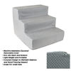 Picture of Pet Stairs - Foam Pet Steps for Small Dogs or Cats, 3 Step Design, 2-Tone Removable Cover - Non-Slip Dog Stairs for Home or Vehicle by PETMAKER (Gray)