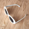 Picture of JUSLINK Bold Retro Oval Mod Thick Frame Sunglasses Round Lens Clout Oval Goggles White