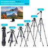 Picture of Torjim 60 Camera Tripod with Carry Bag, Lightweight Travel Aluminum Professional Tripod Stand (5kg/11lb Load) with Wireless Remote for DSLR SLR Cameras Compatible with Phone-Black