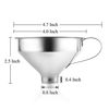 Picture of Aozita 18/8 Stainless Steel Spice Funnel with Handle for Spice Jars - Professional Grade Kitchen Tools