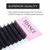 Picture of TDANCE Premium D Curl 0.18mm Thickness Semi Permanent Individual Eyelash Extensions Silk Classic Lashes Professional Salon Use Mixed 14-19mm Length In One Tray (D-0.18,14-19mm)