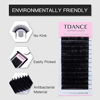 Picture of TDANCE Premium D Curl 0.18mm Thickness Semi Permanent Individual Eyelash Extensions Silk Classic Lashes Professional Salon Use Mixed 14-19mm Length In One Tray (D-0.18,14-19mm)