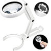 Picture of Magnifying Glass with Light and Stand - 2 in 1 Lightweight Magnifying Glass Handheld and Desktop with Led Reading Apply to for Elderly Reading, Workbench, Hobbies (10X + 22X)